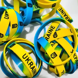 2/3/5PCS Lot Ukraine Flags Silicone Bracelet for Women Men Sport Football Rubber Wristband Ukrainian Charm Bangles украина Gift