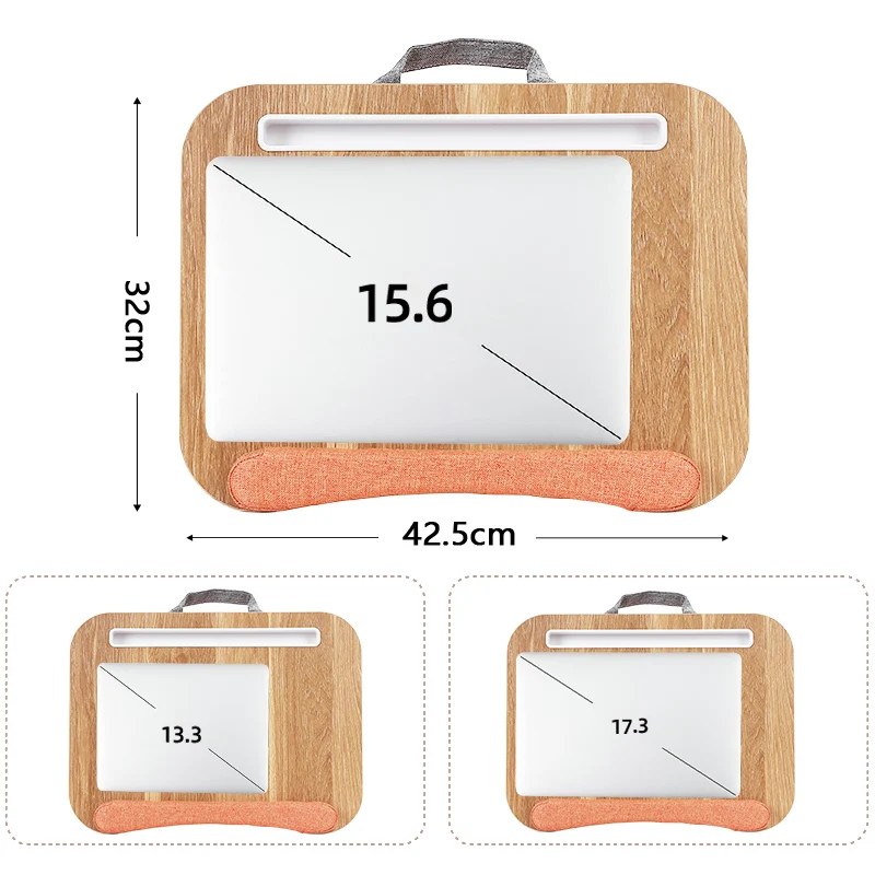 MUMUCC Lazy Laptop Table with Cushions and Slots, Multifunctional Mini Pillow Table, Portable Room Desk, Office Lumbar Support