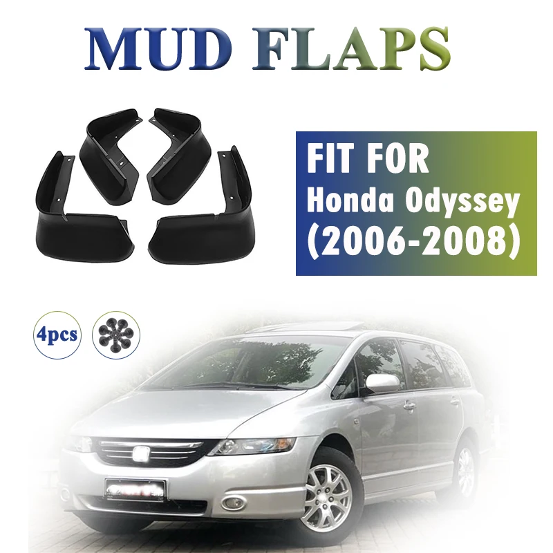 Front Rear 4pcs FOR Honda Odyssey 2005 2006 2007 2008 Mud Flaps Guard Splash Mudflaps Mudguard Fender Car Accessories