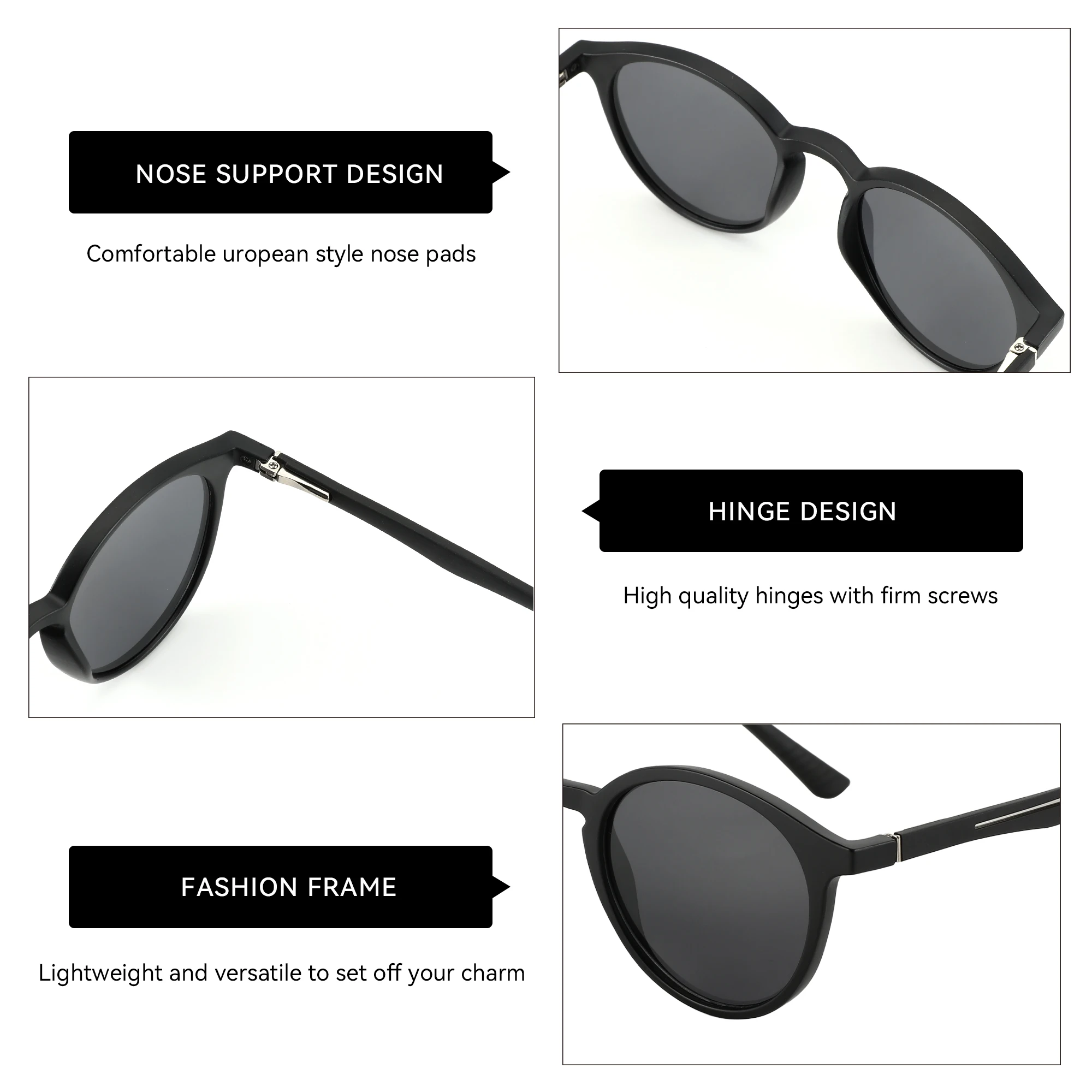 ZENOTTIC Retro polarisierte Sonnenbrille für Herren und Damen, Vintage-Stil, runder Rahmen, Gummibeine, Sonnenbrille, UV400-Schutzbrille – Detail 13