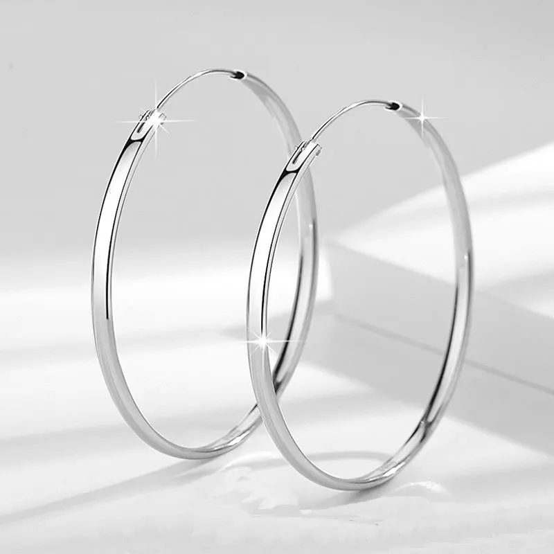 316L Stainless Steel New Fashion Hoop Earrings For Women Luxury Quality Jewelry Wholesale Trend Jewelry 30-60MM ALC009
