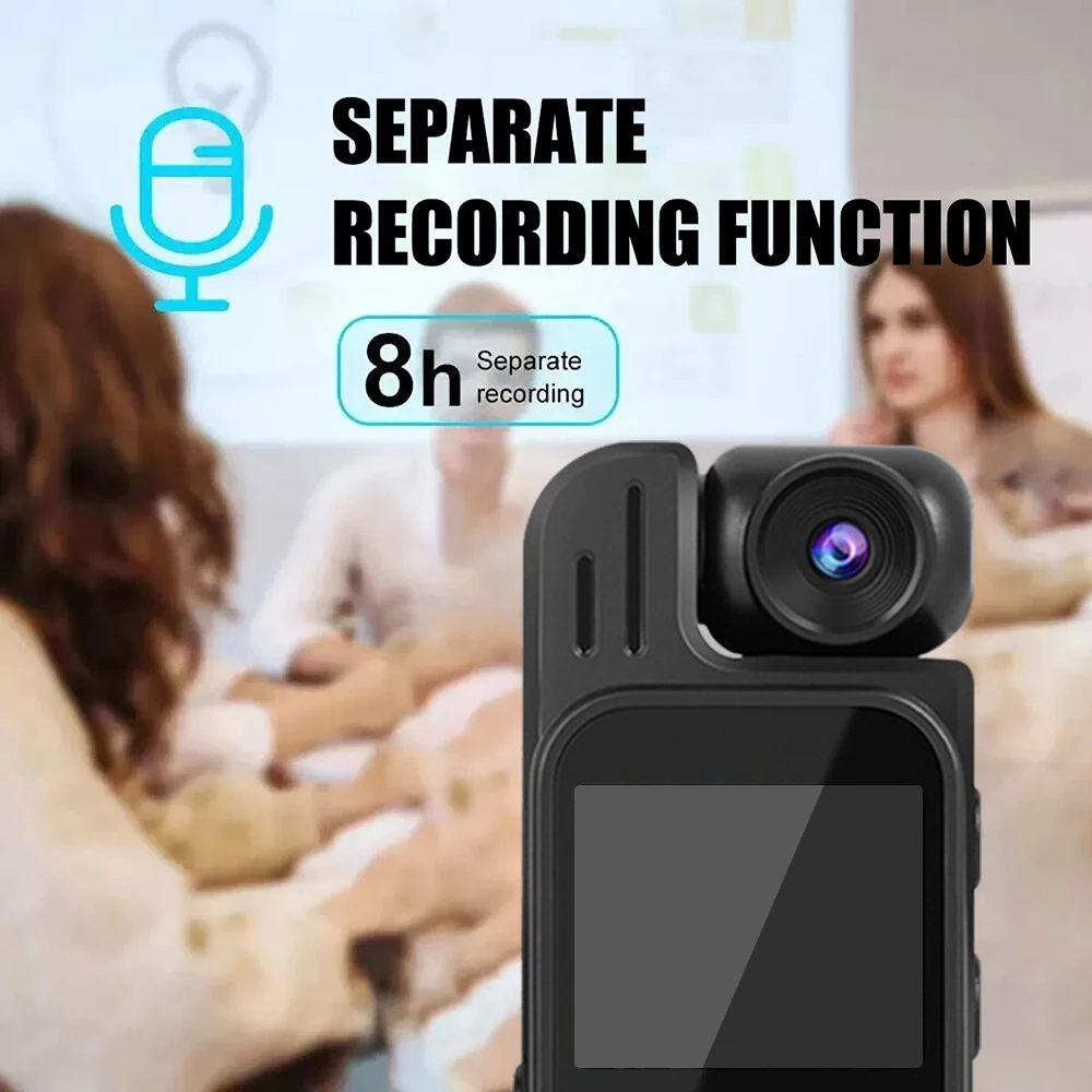 كاميرا صغيرة محمولة 1080P Motion HD 1.3 بوصة مسجل فيديو رقمي BodyCam IR للرؤية الليلية كاميرا خارجية للشرطة تدعم 128 جيجابايت