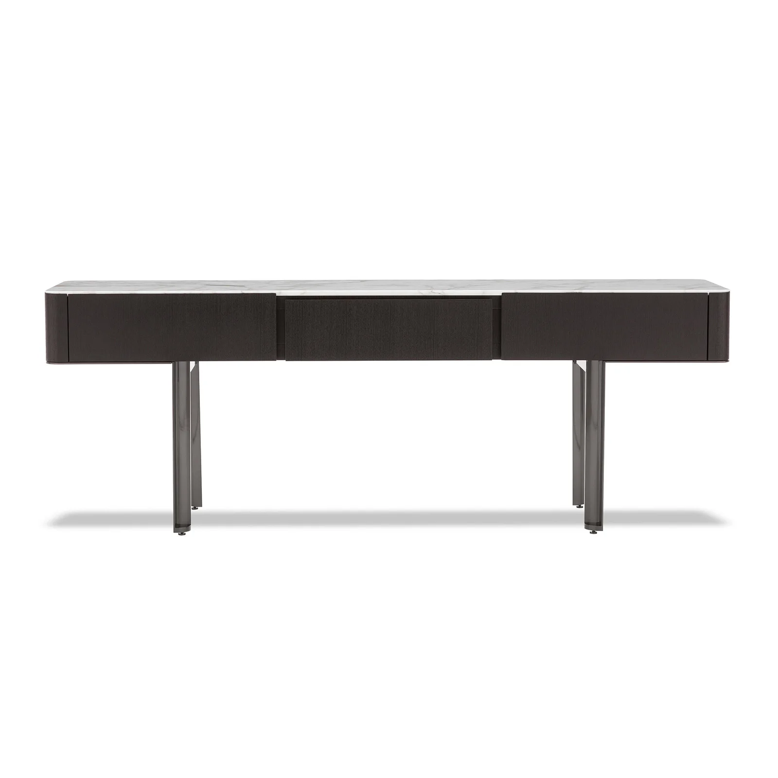 

-For Living Room Tv Console Table with Marble Top and Storage&