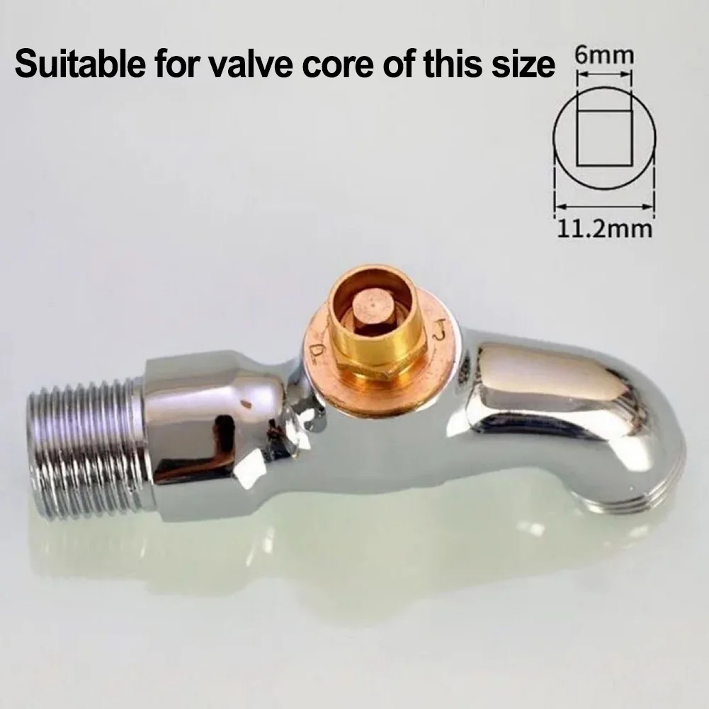 Home Fixtures Faucet Keys Home Faucet Key Gold Iron Quick Open Handle Radiator Pipe 10pcs/set 6mm Square Spool