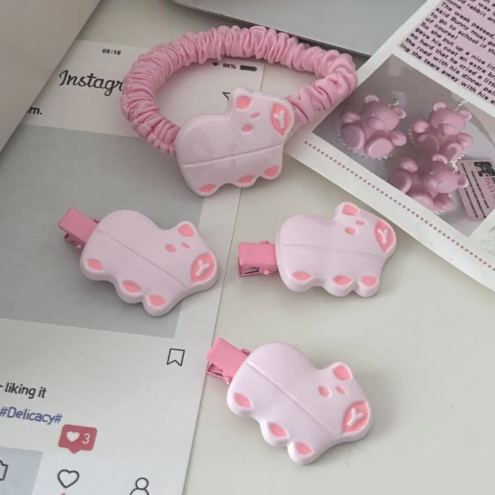 Cute Simple Capybara Hair Ties Cartoon Sweet Ponytail Holder Elastic Resin Rubber Bands