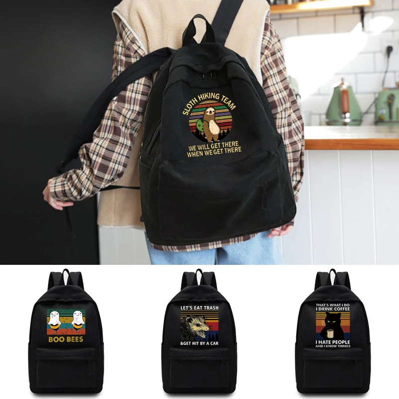 

Unisex Backpack Casual Canvas Pew Printed Backpack School Bag Boys and Girls New Large Capacity Student Schoolbag Rucksack