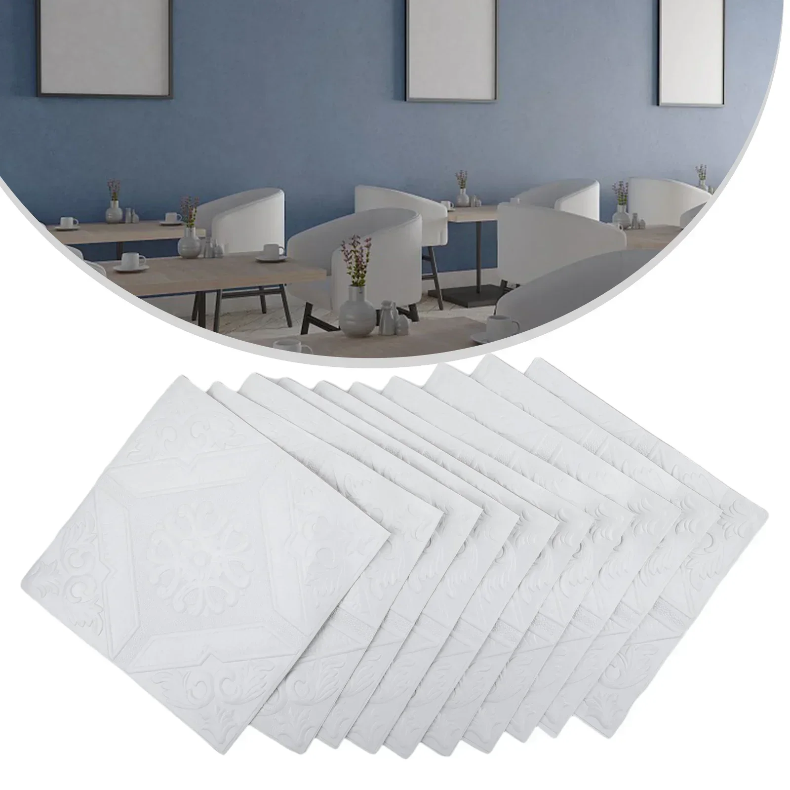 1 قطعة/10 قطعة ثلاثية الأبعاد ورق حائط ملصقات جدار ملصق ذاتي مقاوم للماء لوح إسفنجي المنزل ديكور ذاتي الصنع لغرفة المعيشة غرفة نوم سقف الجدار