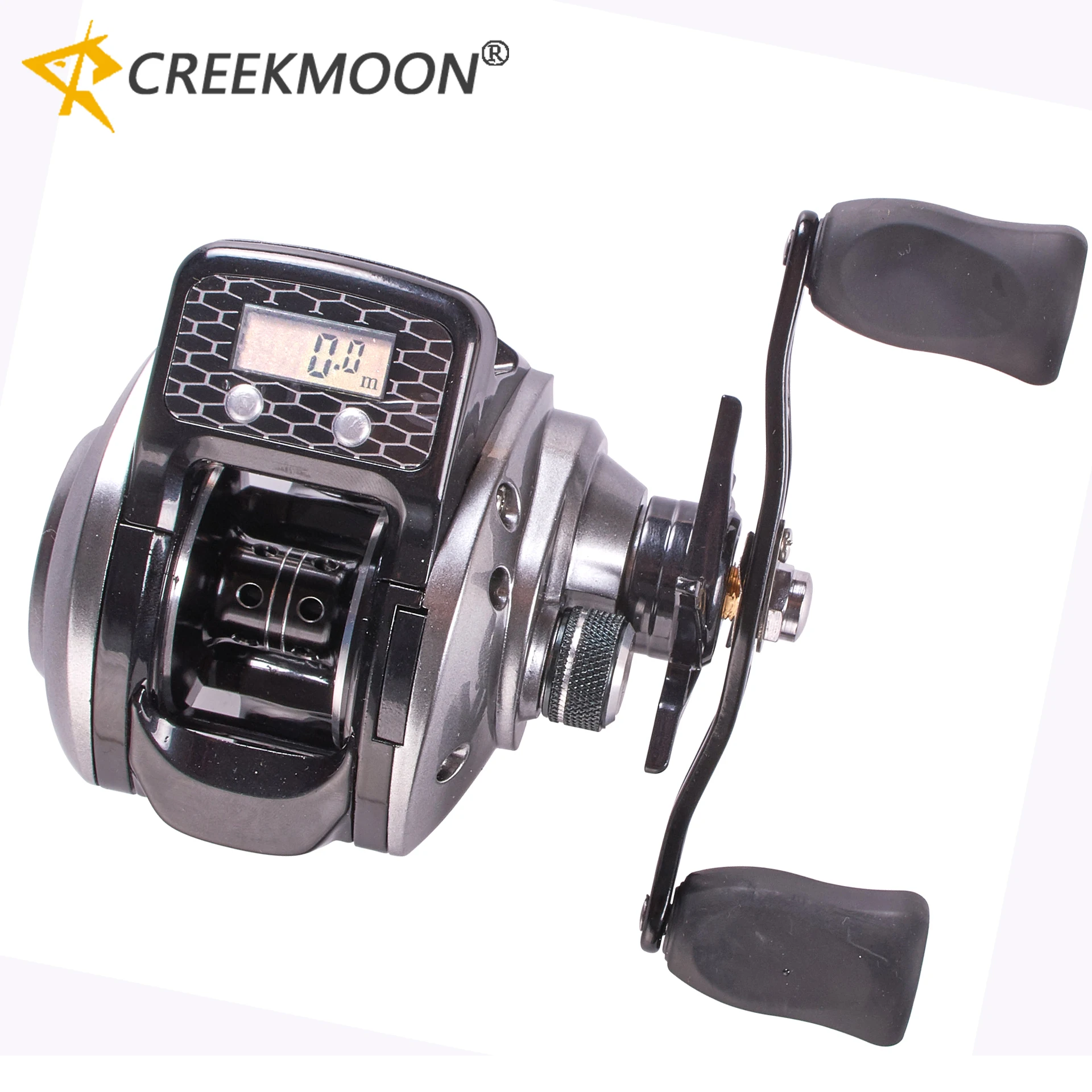 Electric Digital Display Baitcasting Fishing Reel Line Counter 16+1BB Ball Bearing 6.3:1 High Speed Gear Ratio Casting Wheel