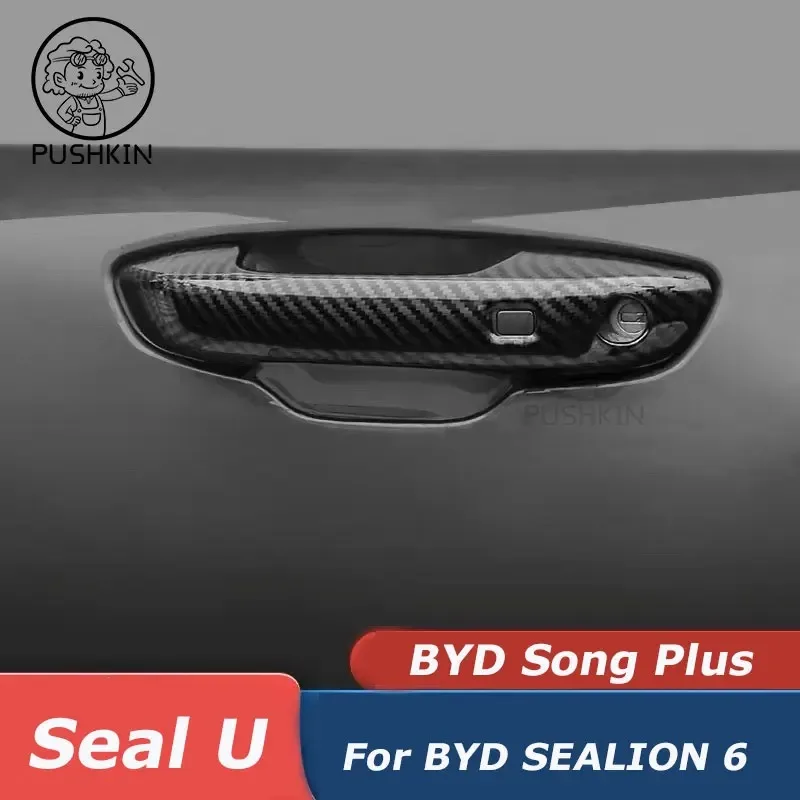 LHD Per BYD Seal U Sealion 6 2023 2024 2025 Car Styling Maniglia Della Porta Ciotola Copertura Decorazione Esterna ABS Auto Modificato Accessori