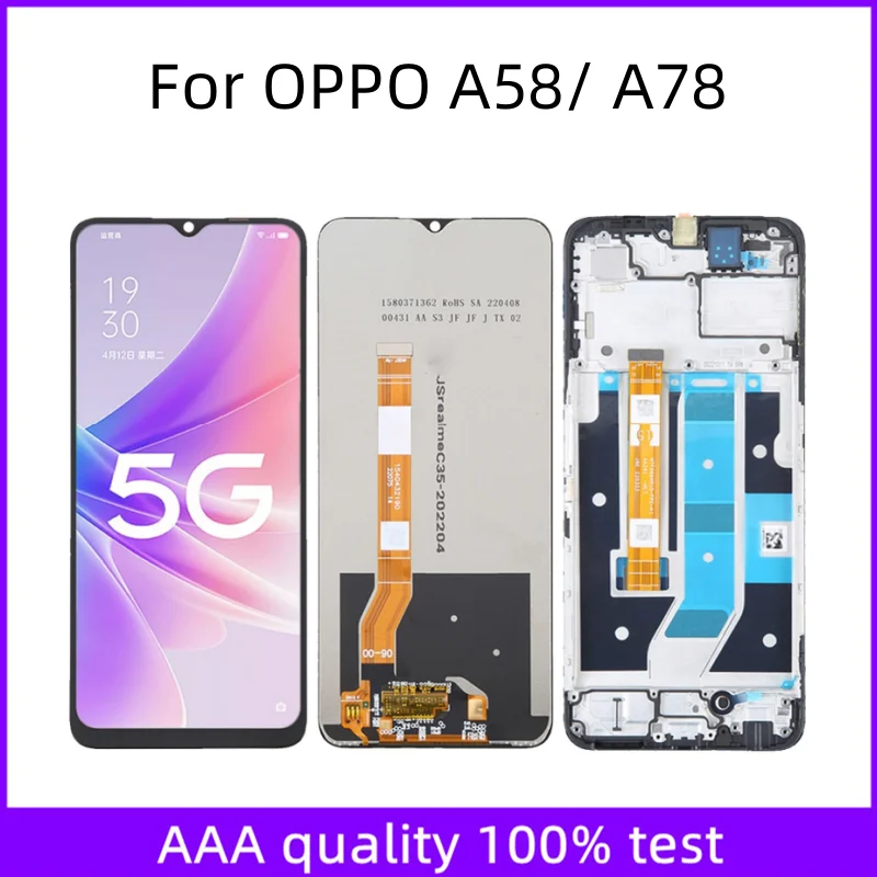 

6.56" For OPPO A58 A78 5G CPH2483 CPH2495 LCD Display Touch Screen Digitizer Assembly Parts