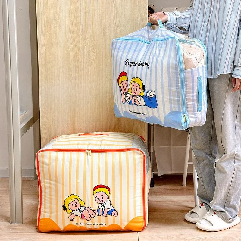 

Вместительная сумка для хранения из оксфордской ткани для студентов, для сжатия и хранения одежды и одеял, пыленепроницаемая, прозрачная.