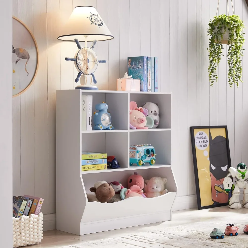 Toy Organizers and Storage, Kids Bookshelf and Bookcase for Playroom, Bedroom, Reading Nook, Toddler's Room, Nursery