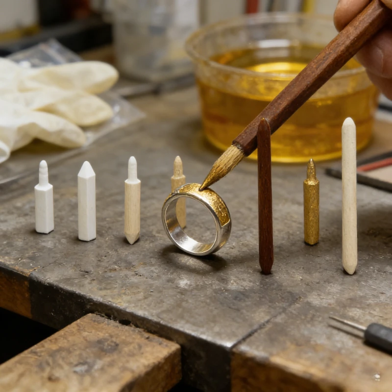 

Plating Pen Tips Brushes Set Replacement Heads - For Spot Gold Plating DIY Jewelry Repair Precision Plating Accessories Tool