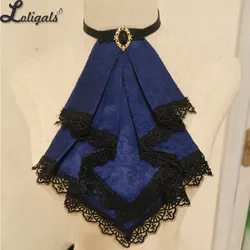 Vintage Victorian Prince Ouji Jabot Necktie Detachable Ruffle Lace Costume Collar