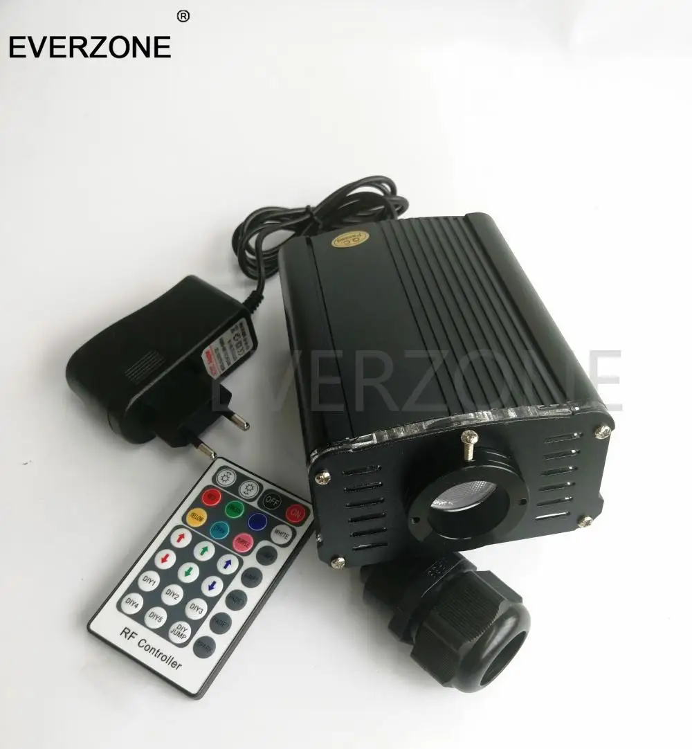 LED 16w RGBW Fiber Optic Light Source with RF controller RGB colors Plastic Optical Fiber Lighting Illuminator