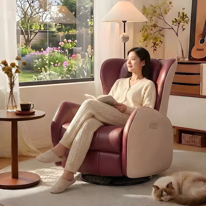 Space capsule multi-functional luxury leather massage chair office boss chair comfortable sedentary home lazy sofa chair