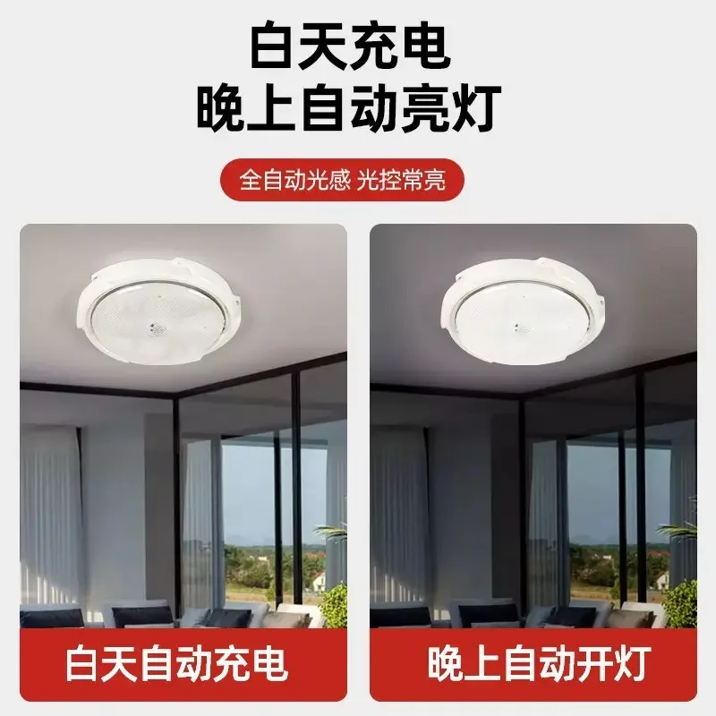 Solar Lights Indoor Home Top Ceiling House Outdoor Garden Pendant Light Panel Lamp Fixture For Corridor Garden Living Room view 2