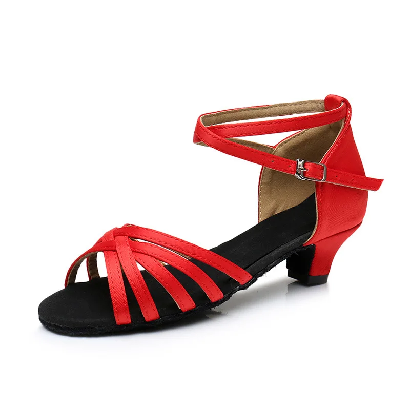 Sapatos de dança de salto baixo infantis, sapatos infantis, salsa latina, tango, sapatos de dança de salão, meninas, mulheres, 3cm