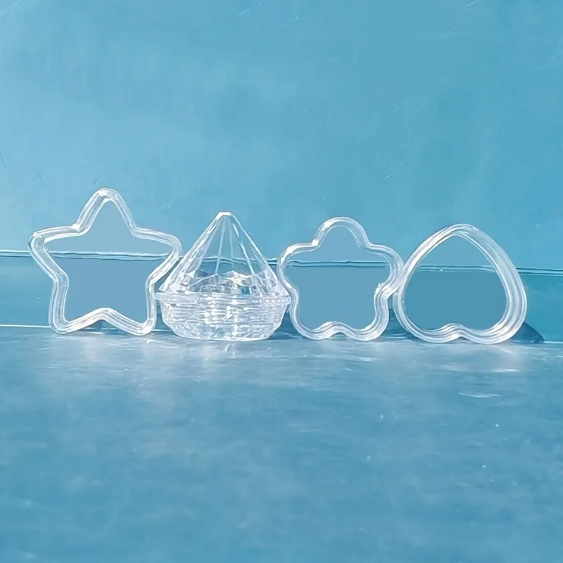 50pcs 5g Creative Special-shaped Mini Plastic Cream Boxes Transparent Small Packaging Bottle Sample Bottle Reusable Cosmetic Jar