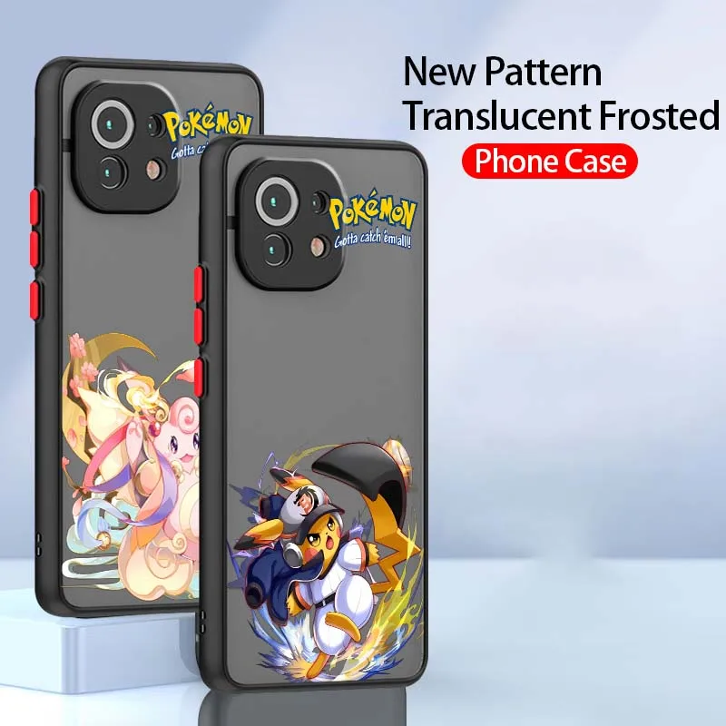 تصميم P-Pok é M-mon نمط جراب هاتف ل Xiaomi 14T 13T 13 12T 12 12S 11T 11 11i 10 10T Ultra Pro Lite متجمد شفافة