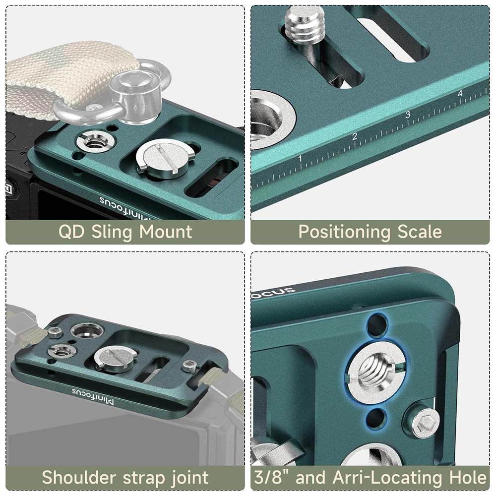 Universal Camera Quick Release Plate QR 70mm Plate 1/4"-20 Screw for QD Sling Swivel Arca Swiss RRS Sirui Tripod Ballhead