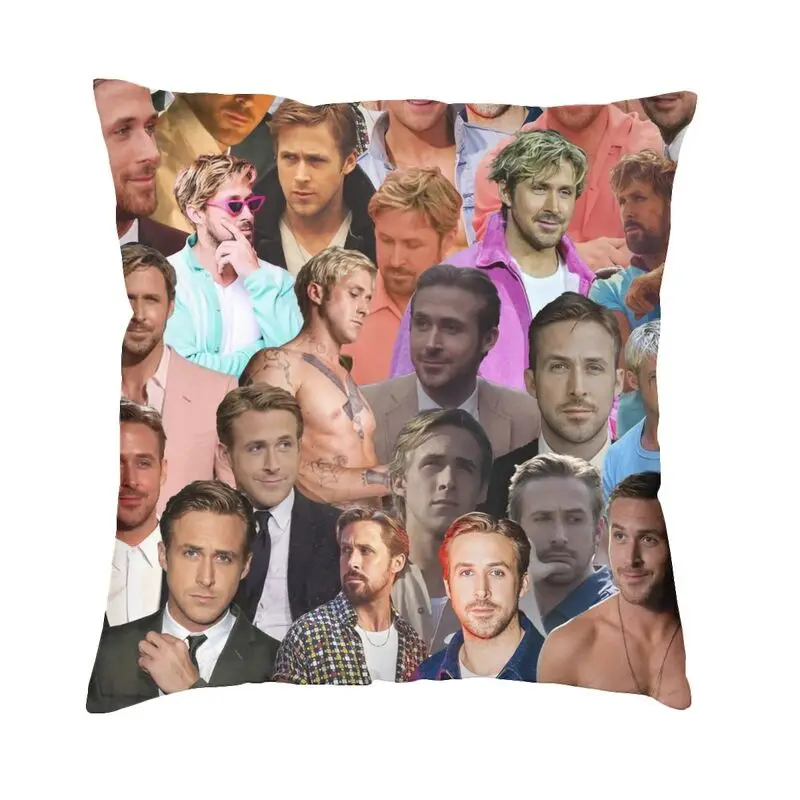 Canadian Musician Ryan Gosling Collage Cushion Covers 45x45cm Soft Pillow Case for Sofa Square Pillowcase Home Decorative