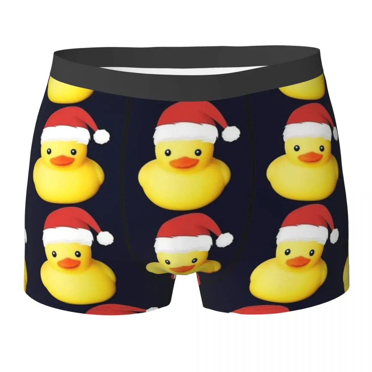 

Милое желтое резиновое нижнее белье с изображением Санта-Клауса, рождественские семейные 3D сумки, модные шорты-боксеры, мужские трусы-боксеры, большие размеры