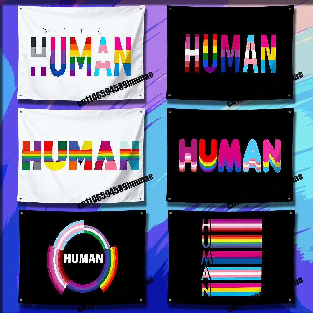 

For Human Rights Various Queer Flag Gay Pride LGBT Gift Flag 150*200cm 100*150cm 50*70cm Living Room Banner Wall Tapestry Cover