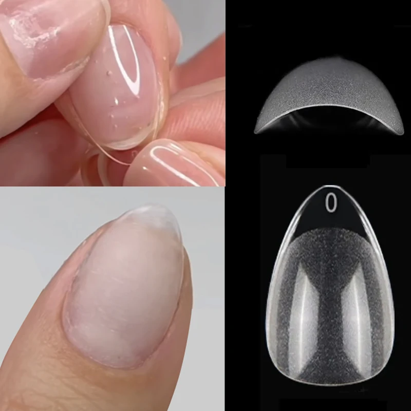 240 adet ekstra kısa XXS badem tırnak ipuçları yumuşak jel önceden şekilli sahte tırnak yarım mat tam kapak basın çivi için küçük tırnak yatak