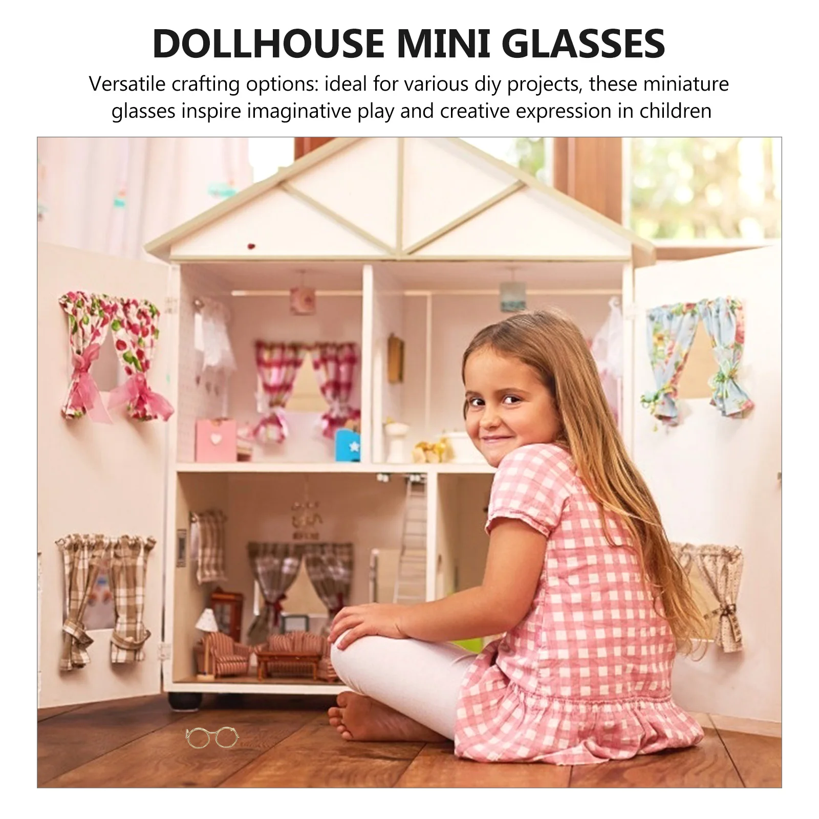 

50 Pcs House Mini Glasses Crochet Metal Dollhouse Accessories Iron Rims Making Supplies