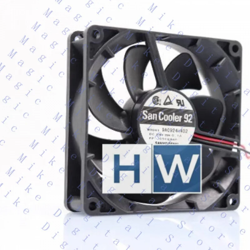H  1PC 9A0924H402 2-wire 9CM 90 * 25 24V 0.1A Dual Ball Bearing Cooling Fan