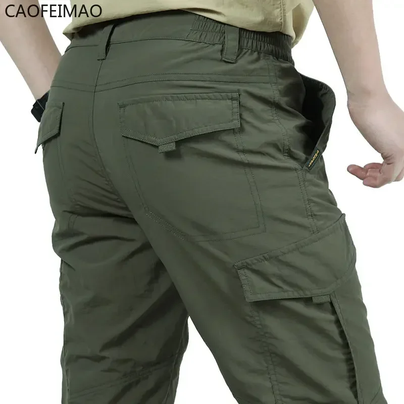 2025 Outdoor Waterproof Tactical Cargo Pants Men Breathable Summer Casual Army Military Long Trousers Male Quick Dry Cargo Pants