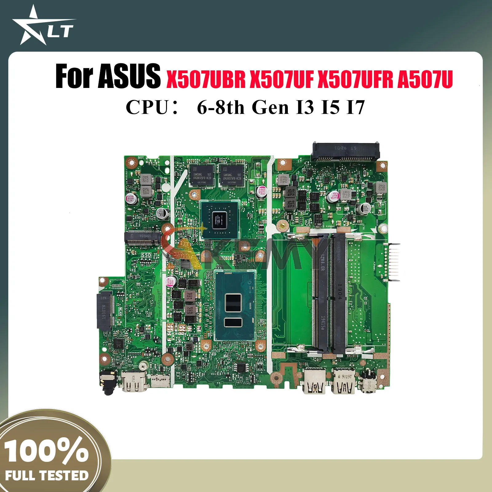 

X507UBR Laptop Motherboard For ASUS F507U X507UF Y5000U X507UBR X507UB X507UFR X507U R507U A507U X507UAR Mainboard I3 I5 I7 CPU