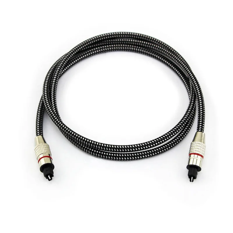 6.0 Audio amplifier audio fibre optic cable toslink audio fibre optic cable SPDIF fibre optic audio cable with braid 2M 3M 5M