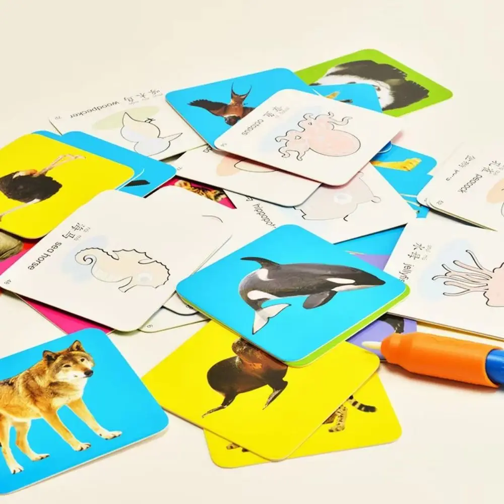 Logical Thinking Training Graffiti Cognitive Card High Contrast Cognition Baby Vision Tigger Cards Color Learning