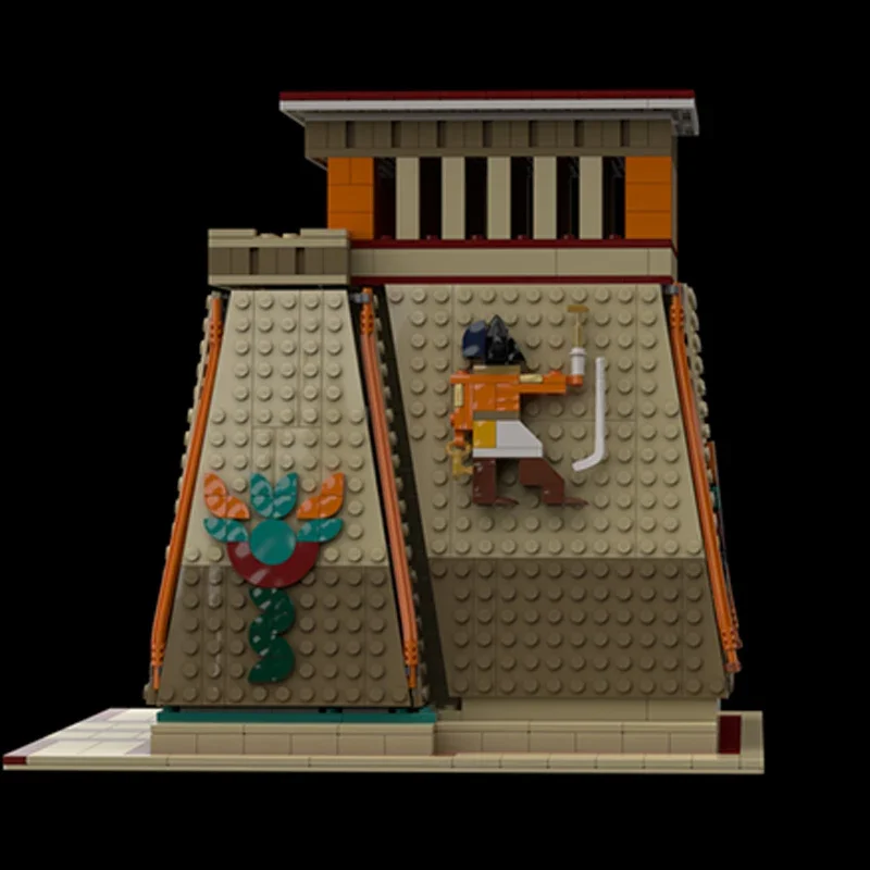 Ikonische Tempel-Diorama-Steine im ägyptischen Stil, alte Ägypten-Architektur, Bausteine, Stadtruinen, Stadtbild, Moc-Display, Klokki