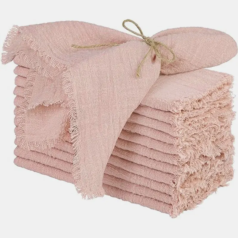 32*32cm böhmisch fließende Fransen weiche Serviette Stoff, Hochzeit und Urlaub Dekoration Tischdecke Servietten – Detail 2