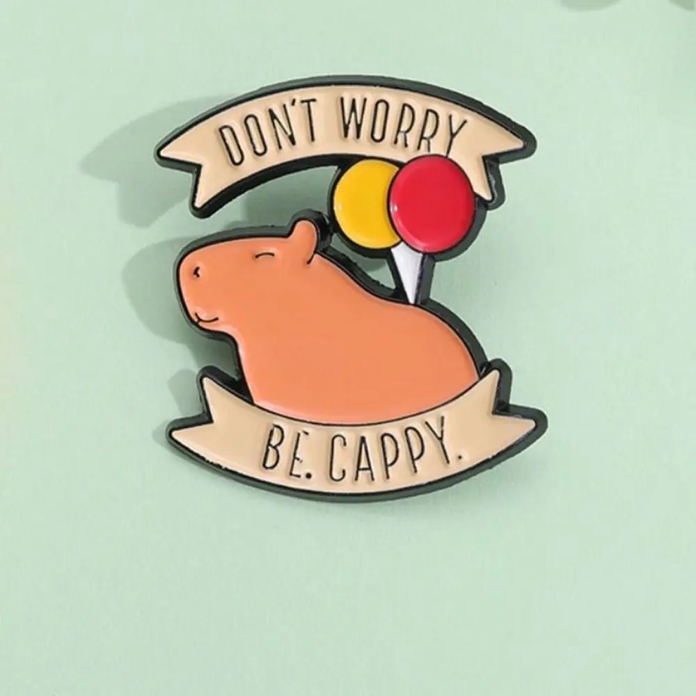 Animal Capybara Brooch Emoticon Pack Metal Cartoon Pin Brooch Electroplating Cartoon Capybara Alloy Badge Backpack Accessories