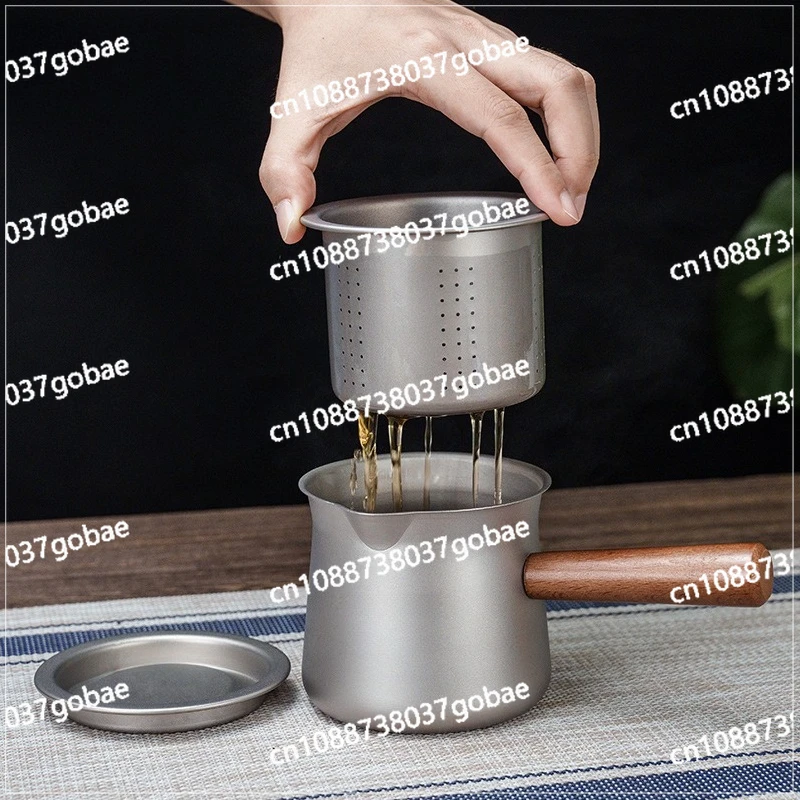 

Pure Titanium Side Handle Fair Cup Tea Sea Tea Separator Long Handle Tea Cup