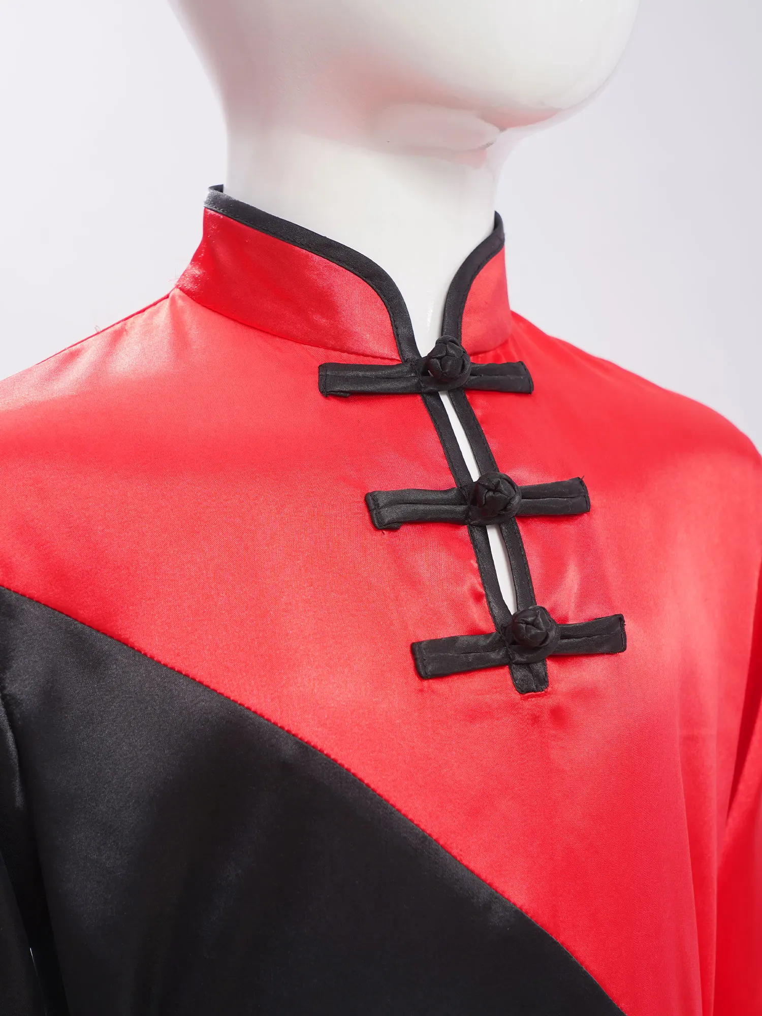 أطفال بنين بنات الكونغ فو موحدة تاي تشي وينغ تشون فنون الدفاع عن النفس الزي كم طويل مع حزام السراويل زي الهالوين التأثيري