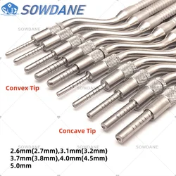 1pc Dental Implant Osteotome Tool Dental Sinus Lift Lifting Bended Tool Lab Pusher Concave or Convex tip )