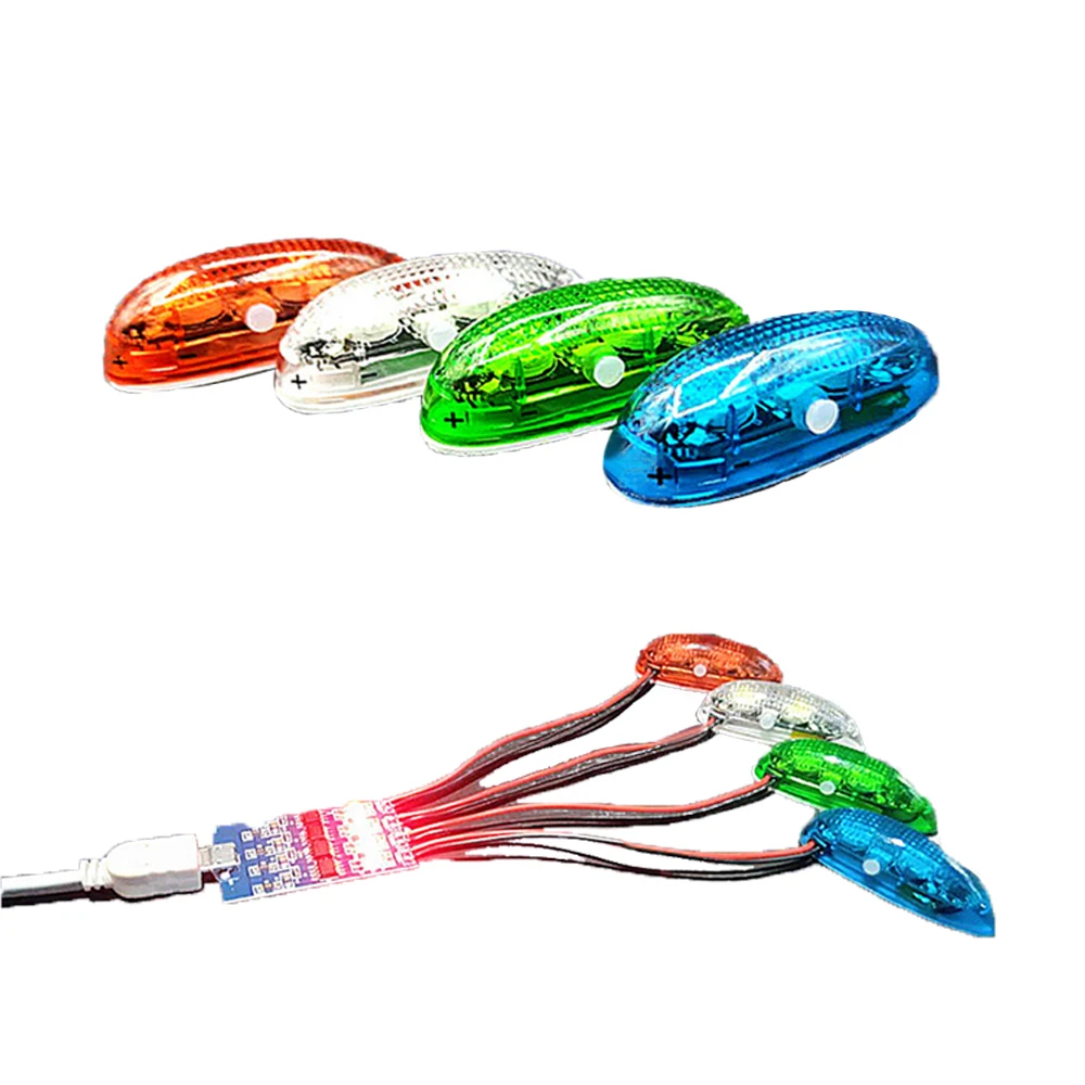 ZMR Wireless Navigation Light 4 modes LED lights 1S Rechargeable  for RC Airplane Hobby Plane Drone Car Boat Toy Part