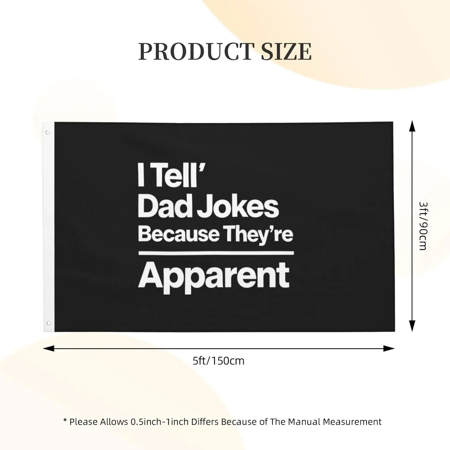 Flagicts 100% Polyester I Tell Dad Jokes Because They're Apparent Flag