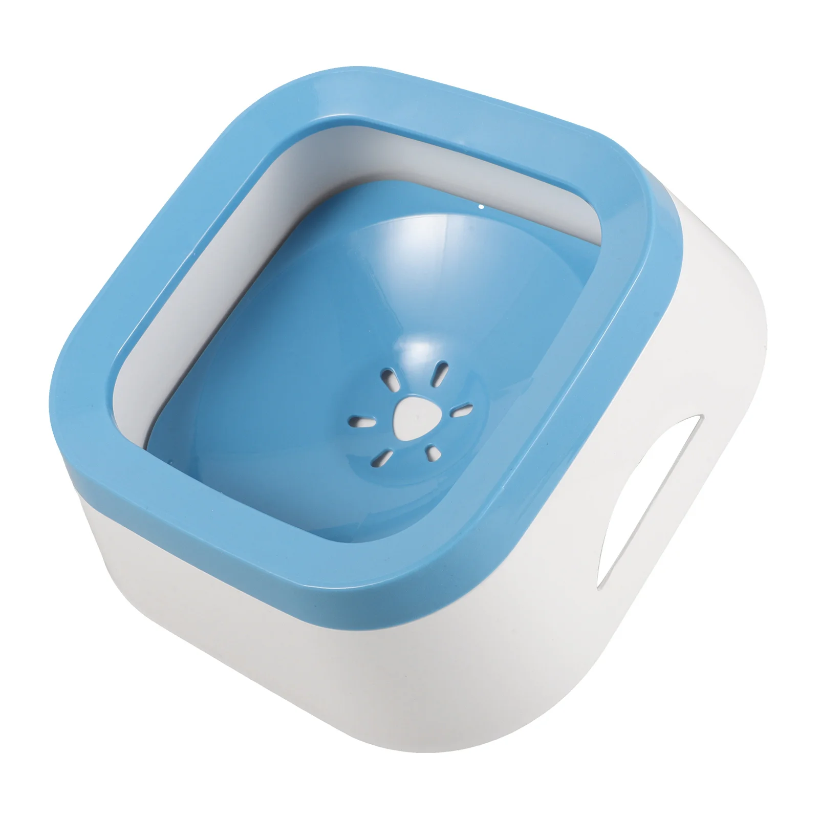

Pet Floating Dog Bowl Blue Plastic Holder Anti-Slip Durable Smooth Surface Easy Clean Pet Supply Cat Bowl