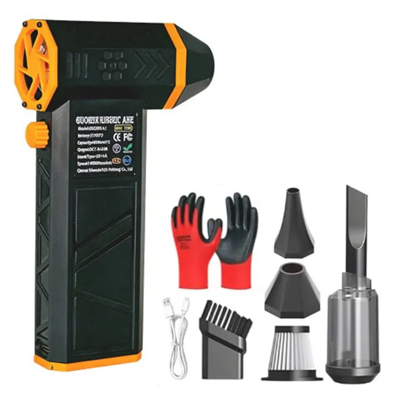 

AT44-Brushless Turbo Fan 180W High-Speed Portable 8000Mah 52M/S Typhoon Wind Type-C Rechargeable Camping Fan