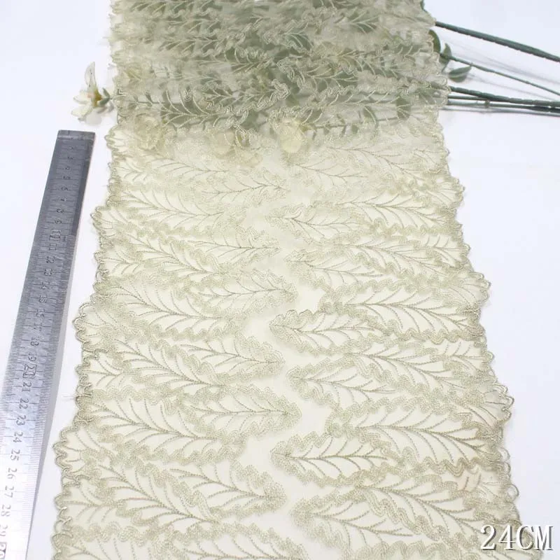 

36Yds/lot Bilateral Embroidered Lace Trim Net Embroidery Tulle Lace Fabric Mesh DIY Lace Sewing Fabrics Bra Crafts Lingerie