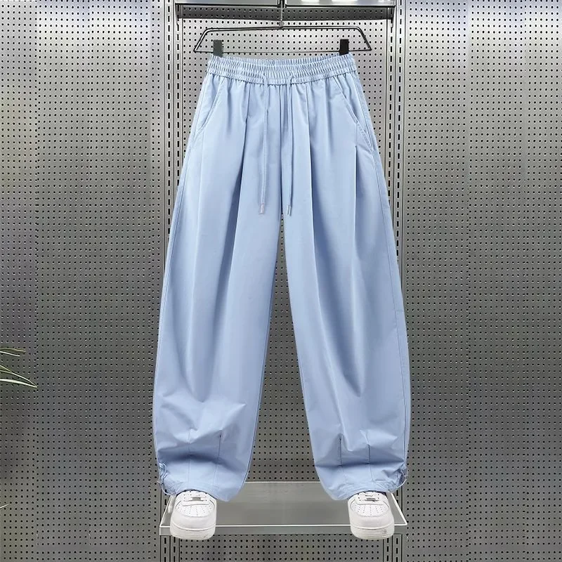 

Men's Spring New Japanese Summer Simple Elastic Loose Fashion Wide-leg Scimitar Casual Pants