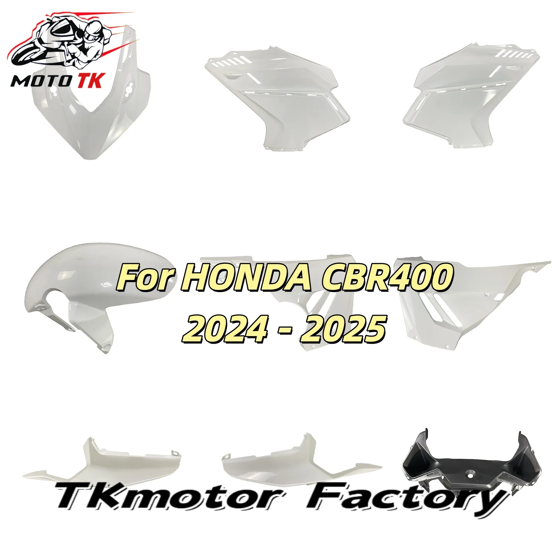 

Motorcycle Fairing Kit Fit For Honda CBR400RR 2024 2025 Motorcycle Shell Fairing Bodywork Kit Panel Set CBR 400 CBR400 Unpainted