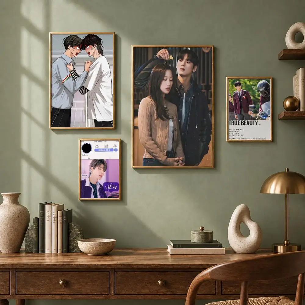 Romantic TV Series T-True BeautyS Poster HD Self-Adhesive No Residue After Removal Ideal for All Kinds of Wall Decor