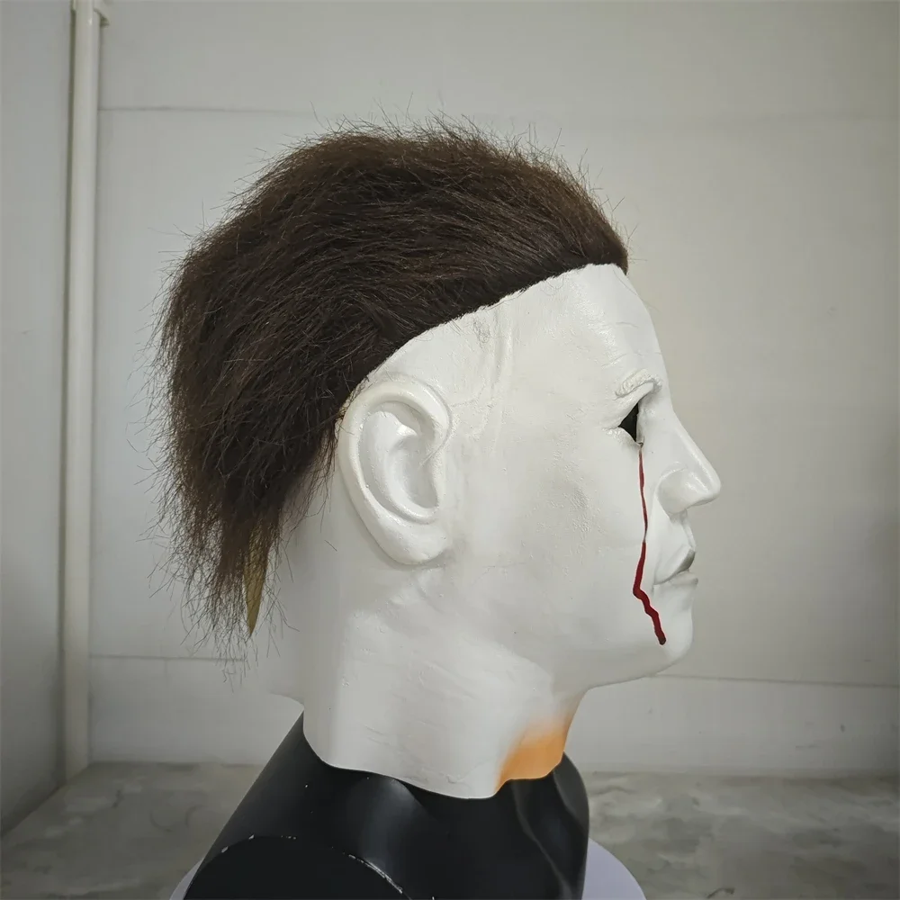 Halloween Michael Myers Cosplay Costume Accessory Horror Killer Adult Latex Mask Fancy Dress Party Michael Myers Blood Tear Mask